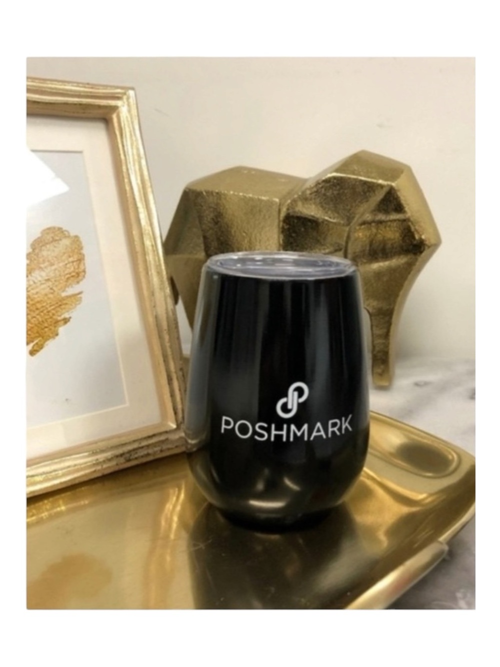 new Poshmark ༄ Stemless Wine Tumbler ༄ Coffee Cup ༄ Black Stainless Steel - Picture 5 of 16